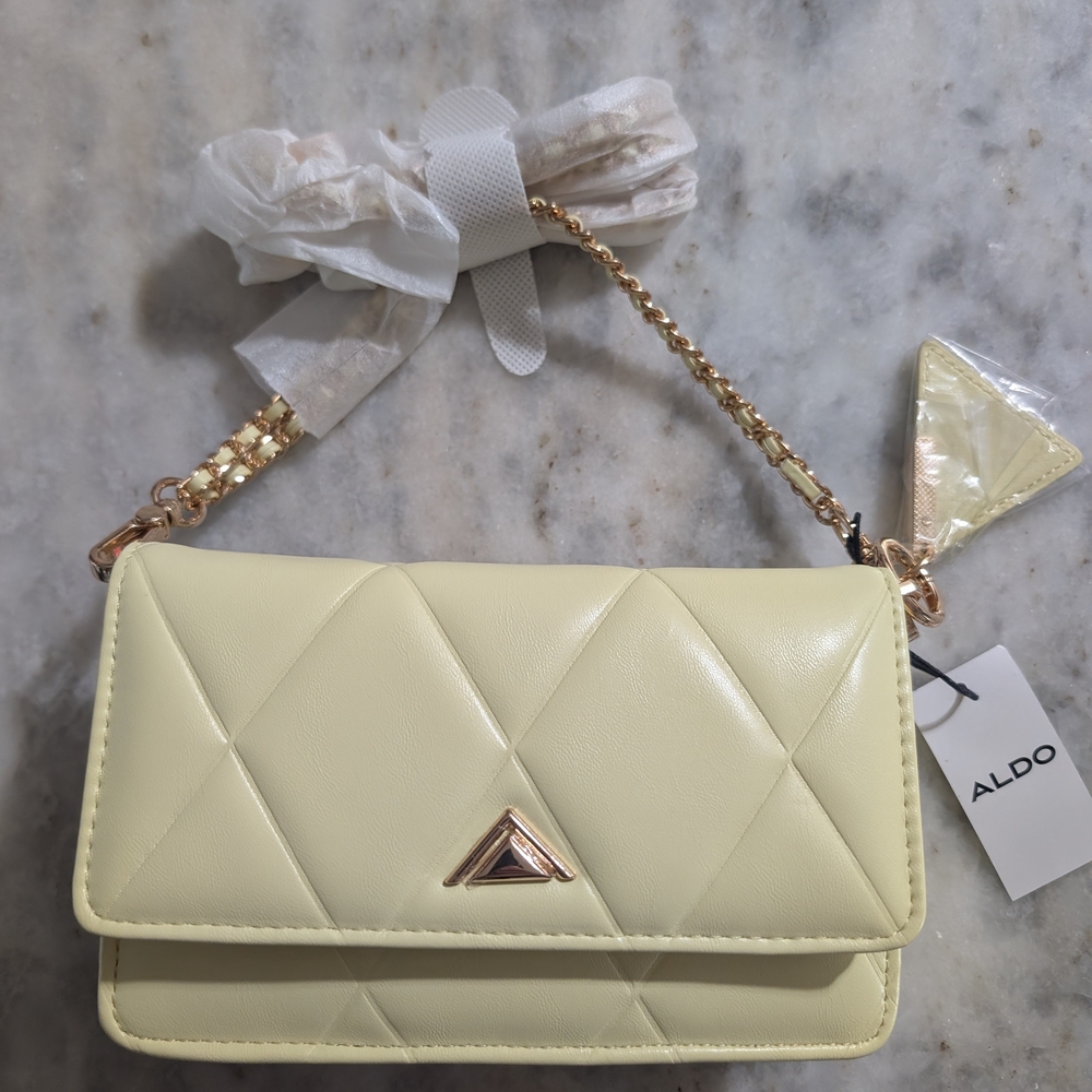 ALDO Cream Quilted Women's Bag
